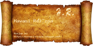 Havasi Rózsa névjegykártya